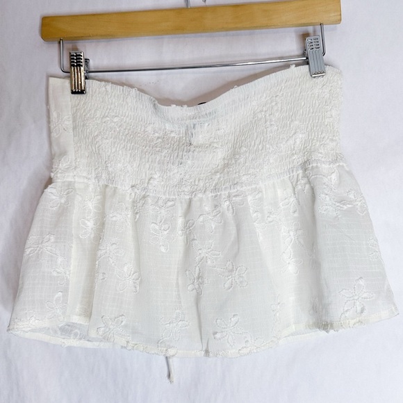 NWT Princess Polly Rosenberg Tie Babydoll Floral Strapless Top White US Size 4 - Picture 13 of 14